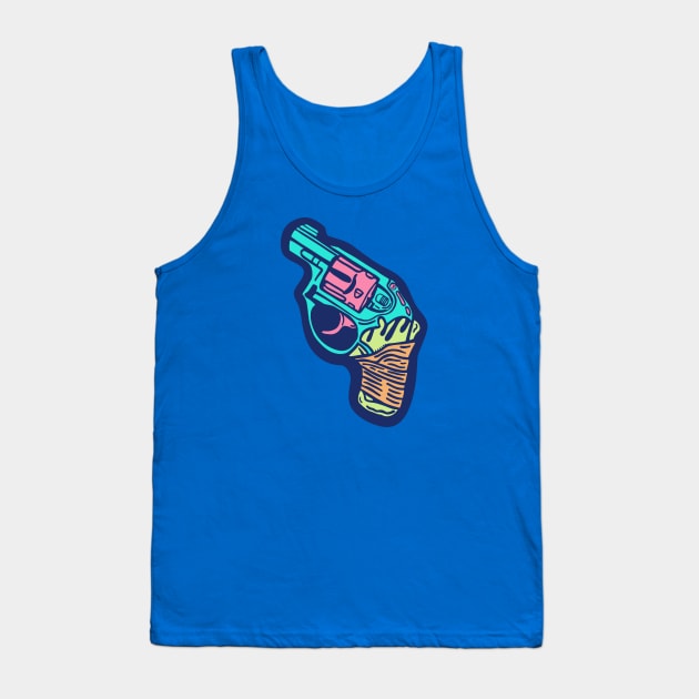 Neon Revolver Tank Top by Cofefe Studio